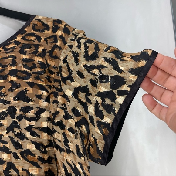 Vintage Jeffrey & Dara By Linda Hurley Evelyn Social Cheetah Animal Print Dress - Picture 5 of 11